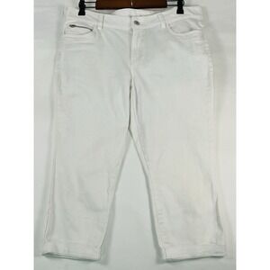 Sunset Road Women's‎ Capris Sz 10 White Cotton Pockets Summer